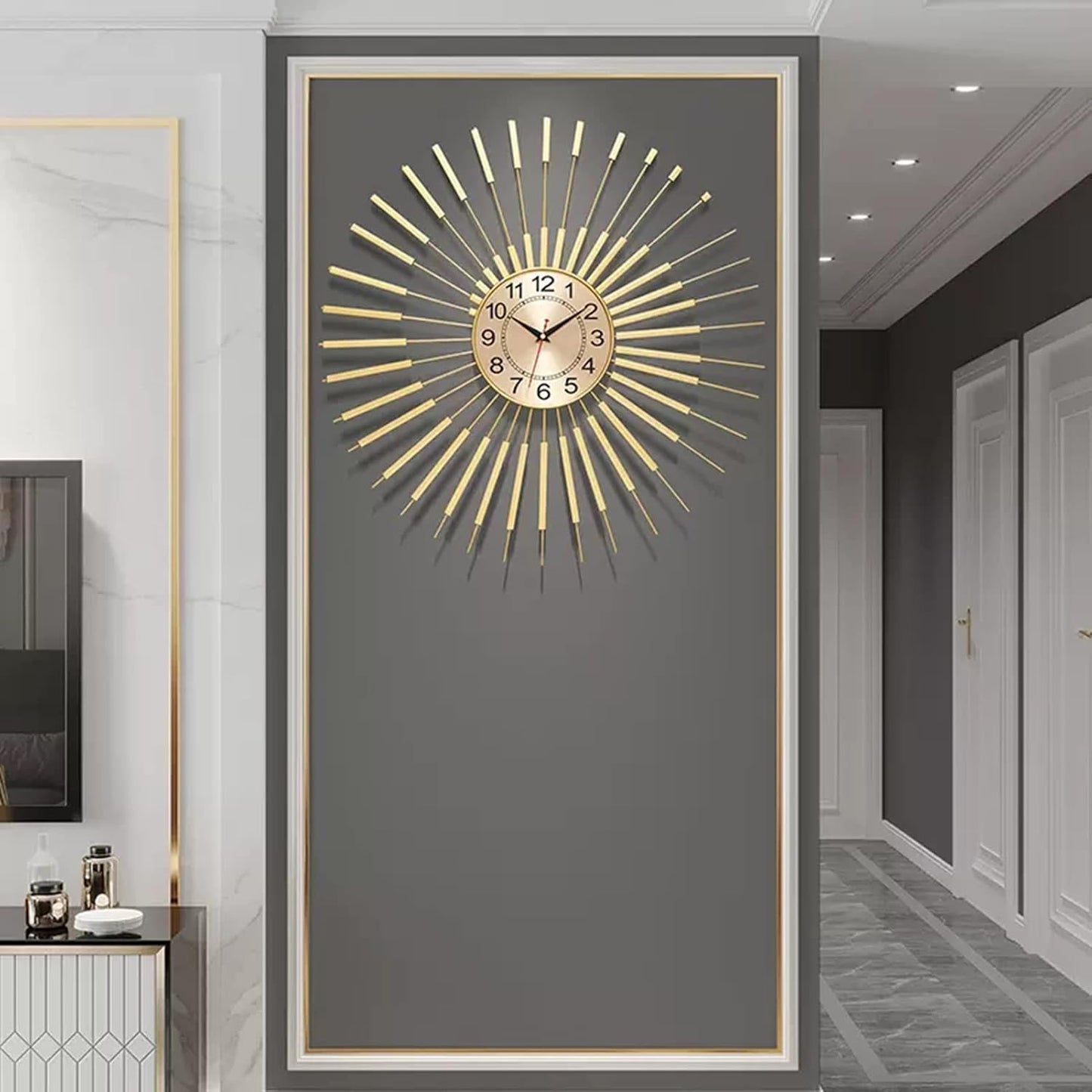 Luxurious SURYA-CHAKRA MI Metal Wall Clock