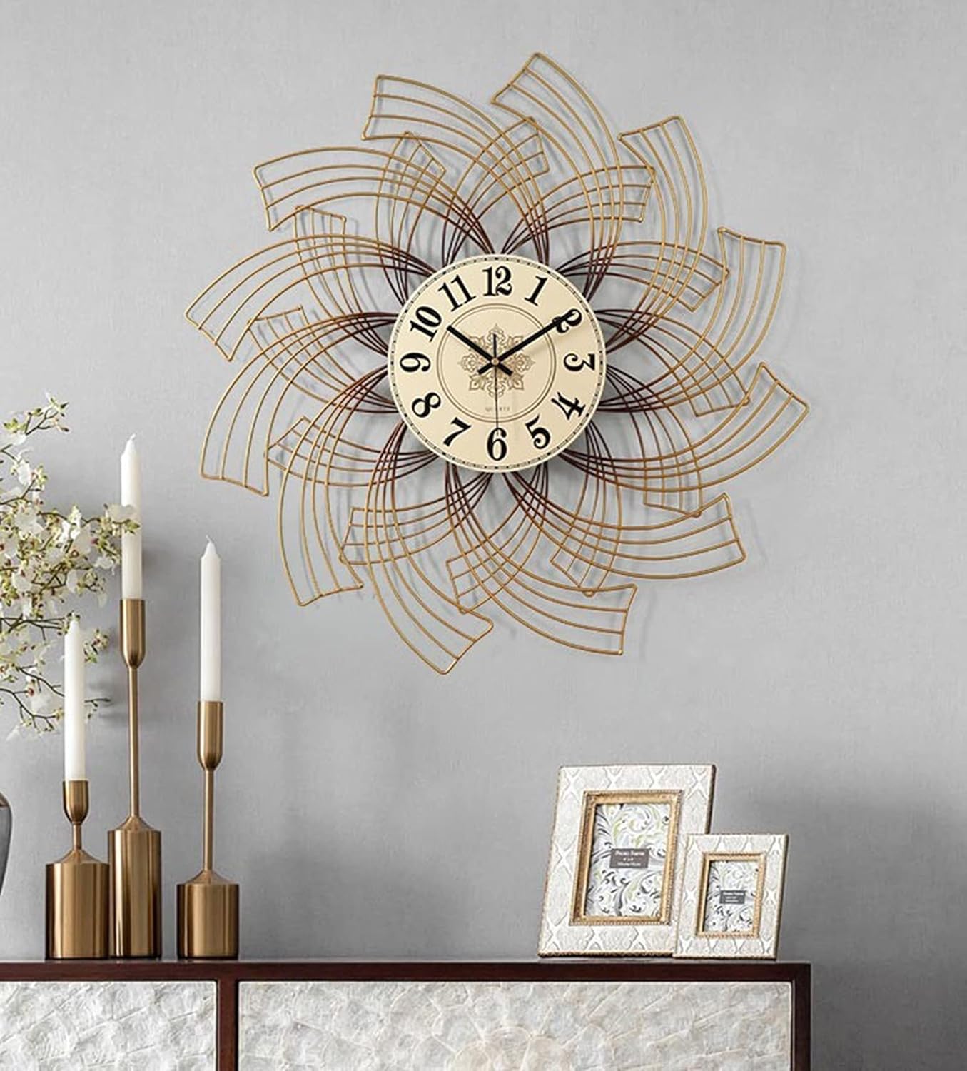 Luxurious CHRONOVA MI Metal Wall Clock