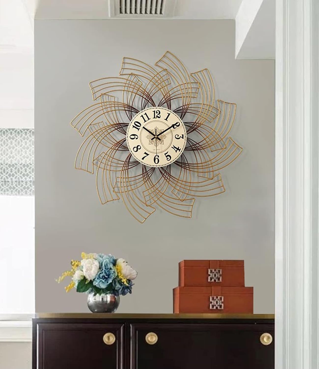 Luxurious CHRONOVA MI Metal Wall Clock