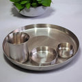 DODAM MI Bronze Kansa Dinner Thali Set of 4 Matte