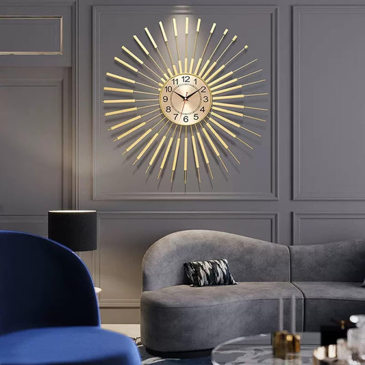Luxurious SURYA-CHAKRA MI Metal Wall Clock