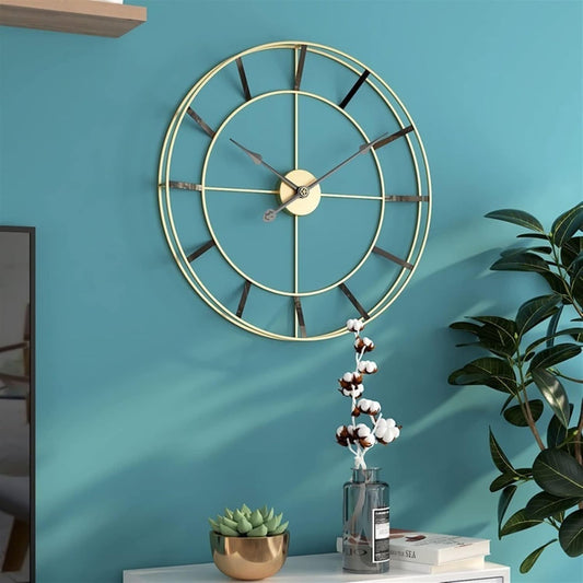 Luxurious HOURVISTA MI Metal Wall Clock