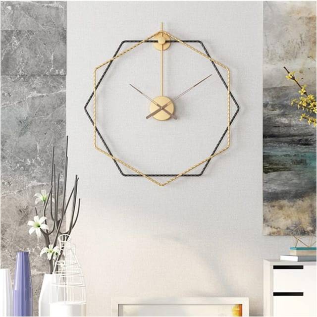 Luxurious DODECAGON MI Metal Wall Clock