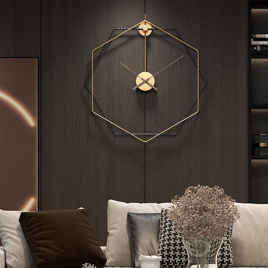 Luxurious DODECAGON MI Metal Wall Clock