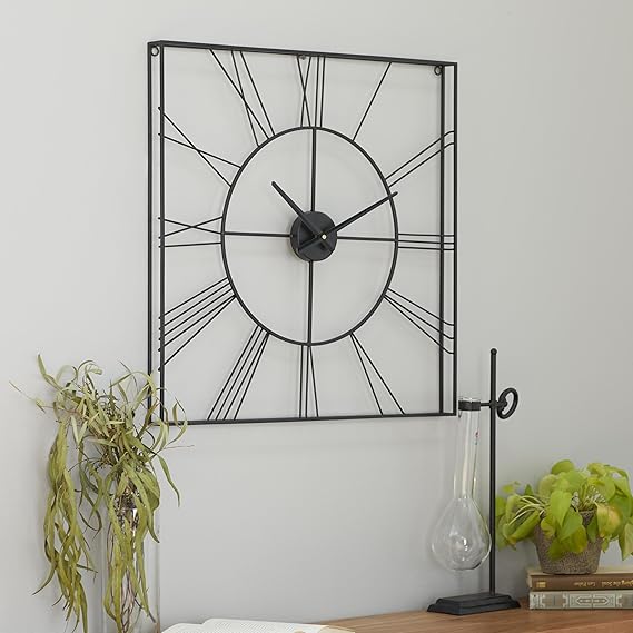 SQUARE MI Metal Wall Clock