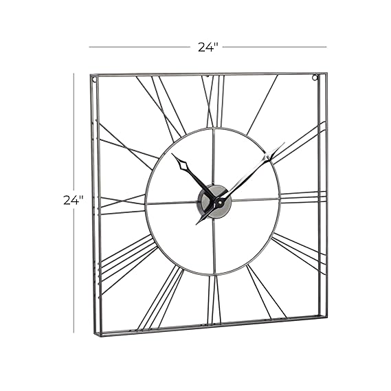 SQUARE MI Metal Wall Clock