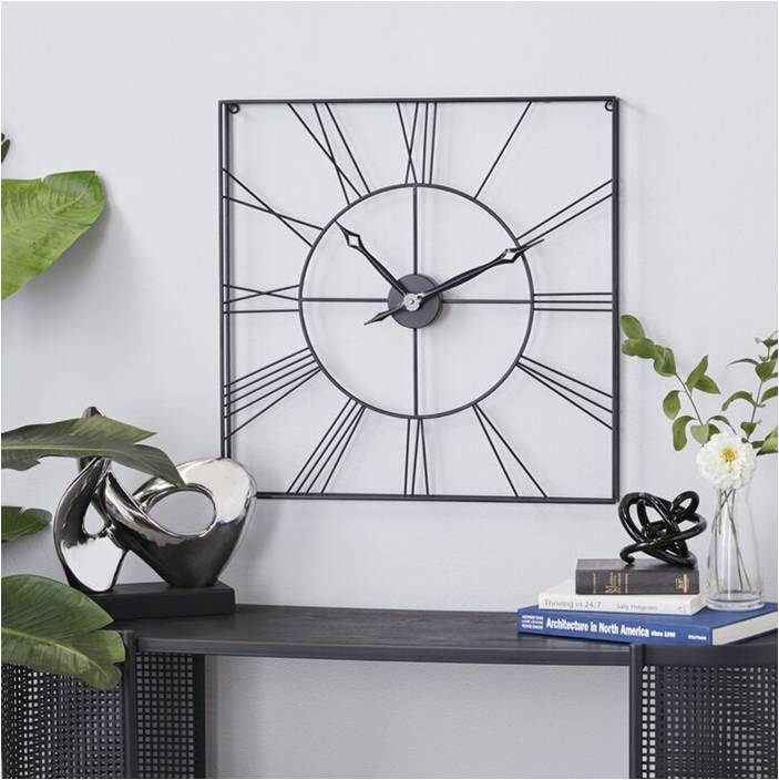 SQUARE MI Metal Wall Clock