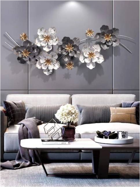 Luxurious FLORAL MI Metal Wall Art