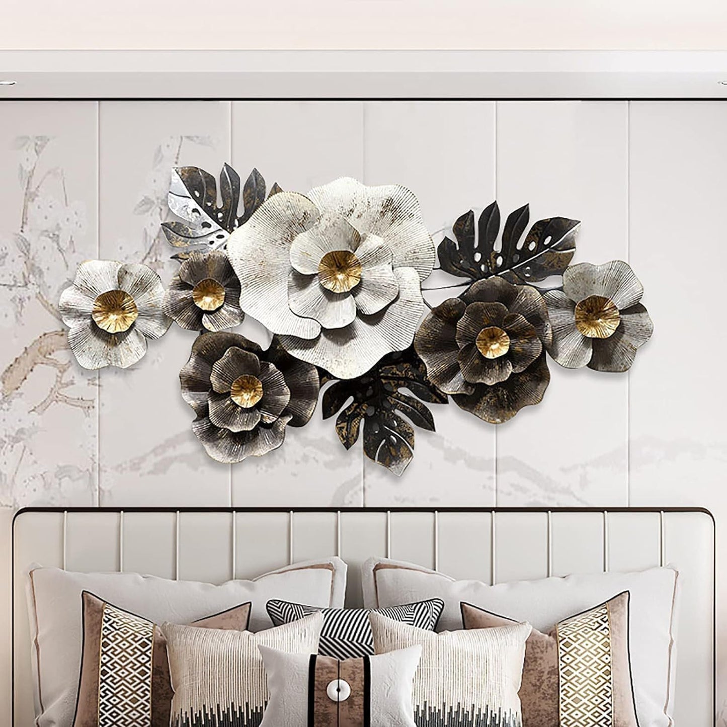 Luxurious White SAPPHIRE MI Metal Wall Art