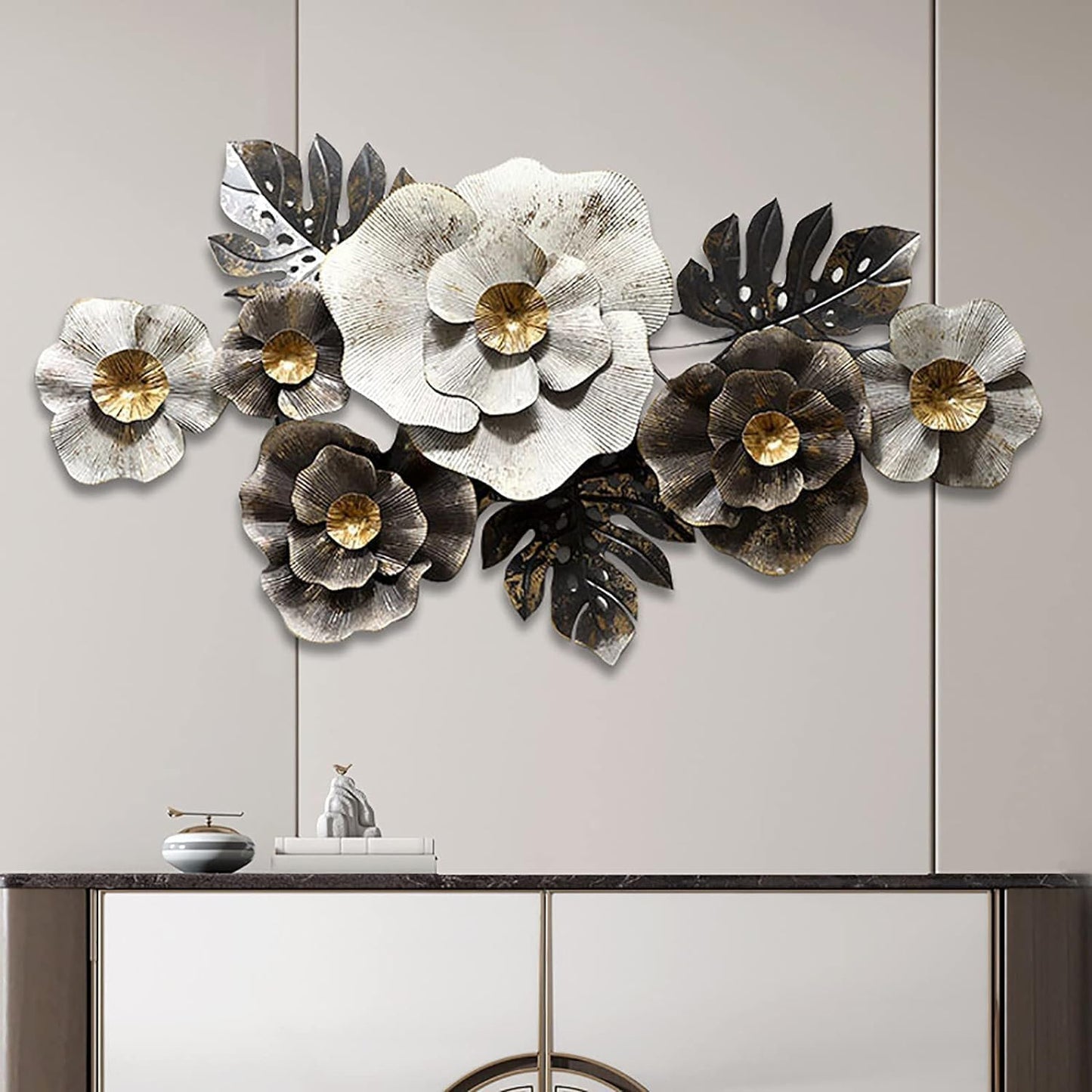 Luxurious White SAPPHIRE MI Metal Wall Art
