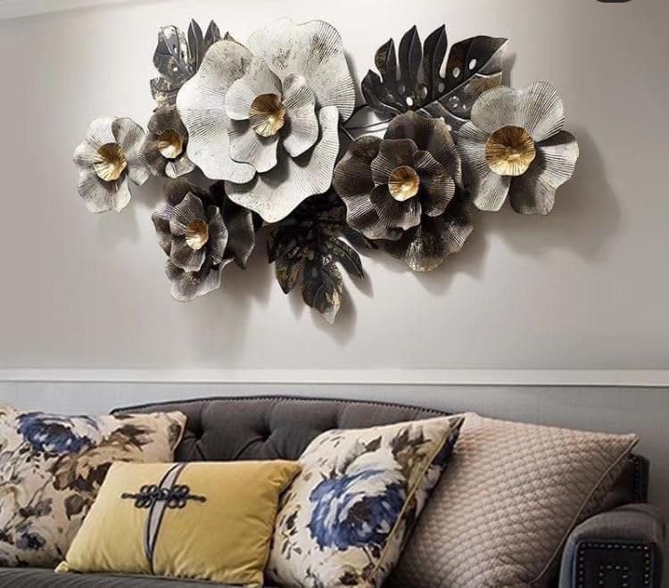 White SAPPHIRE MI Metal Wall Art